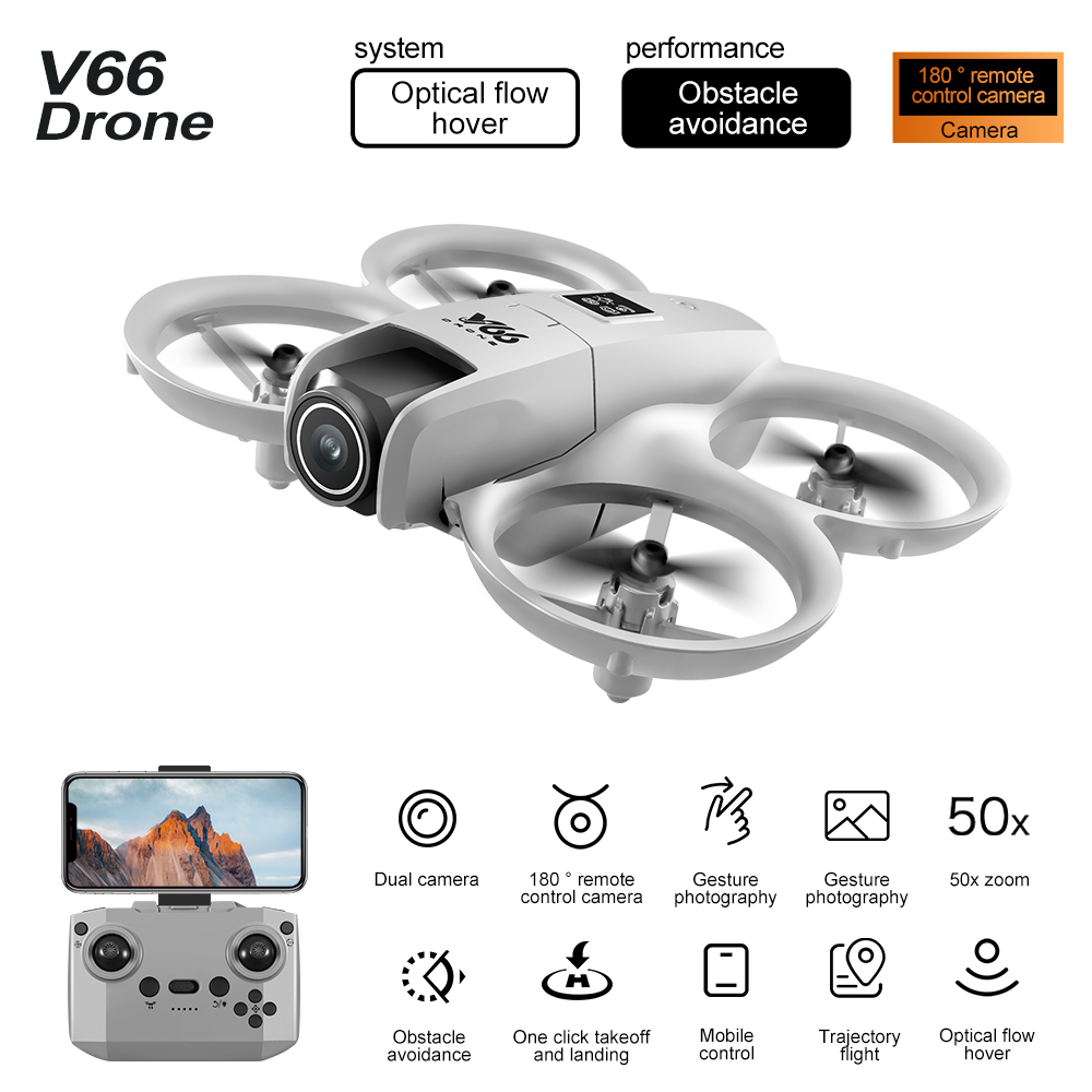 Drone RC V66 4K HD con Telecam - Drone Camera Wide Angle recensione e prezzo
